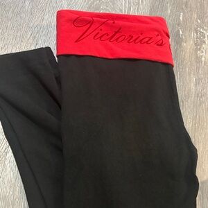 Victoria secret Leggings with Red Waistband